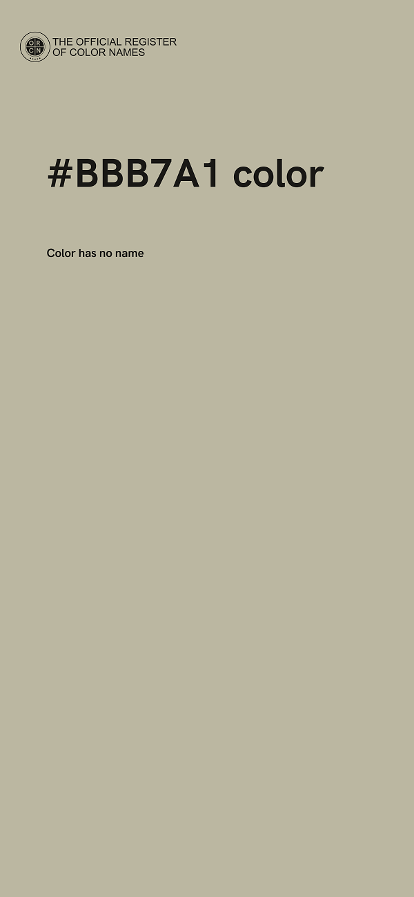 #BBB7A1 color image