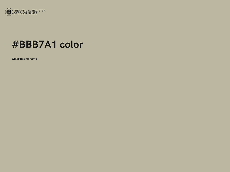 #BBB7A1 color image