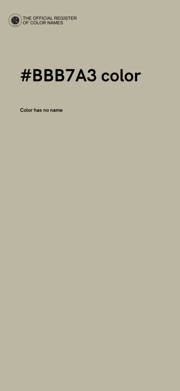 #BBB7A3 color image