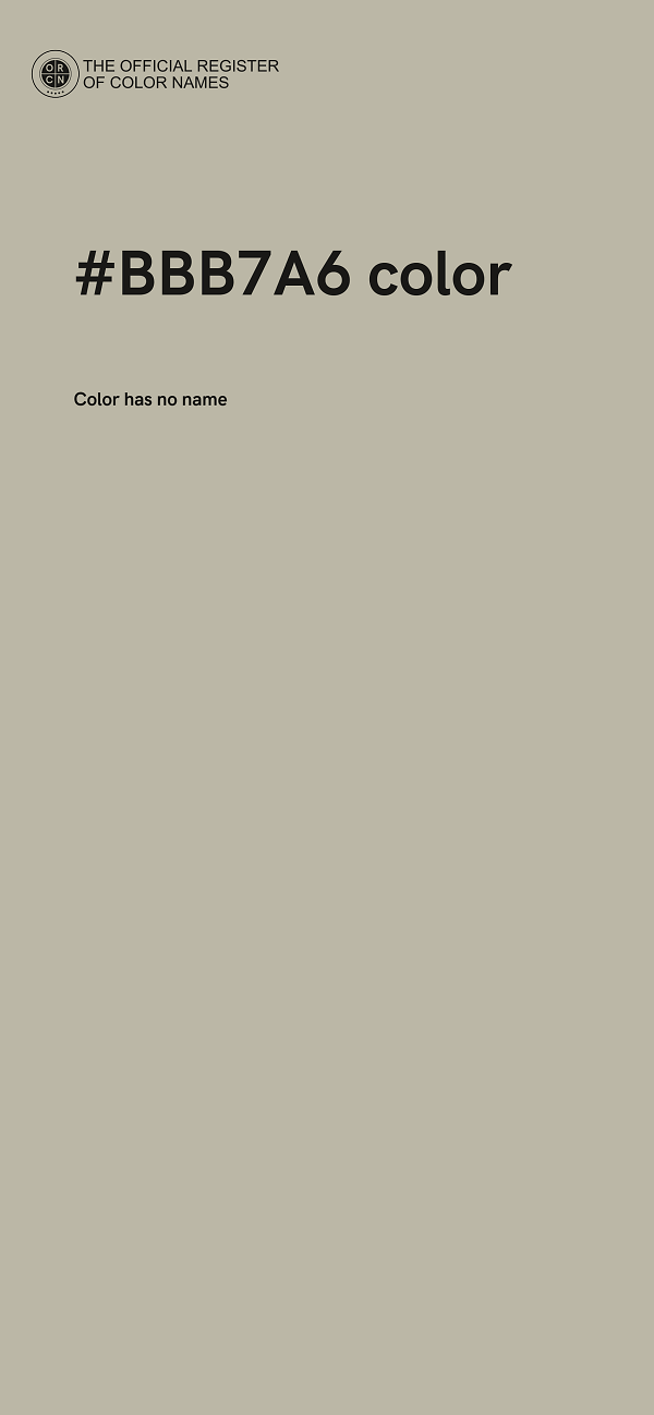 #BBB7A6 color image