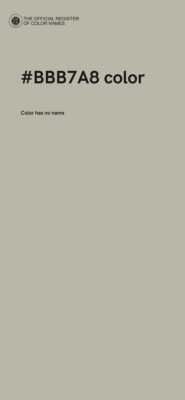 #BBB7A8 color image