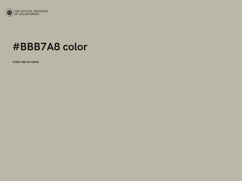 #BBB7A8 color image