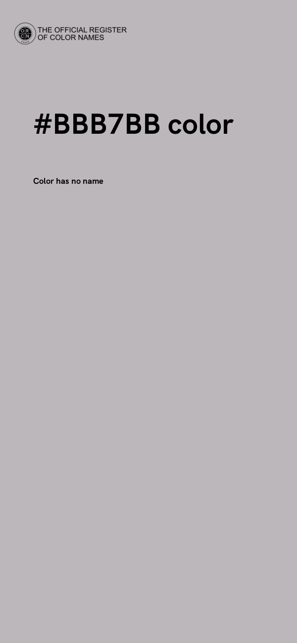 #BBB7BB color image