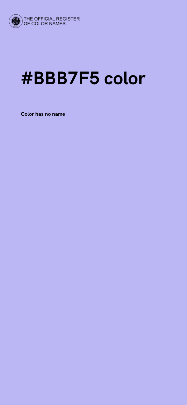 #BBB7F5 color image