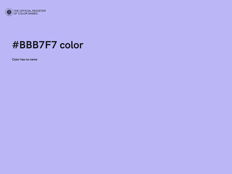 #BBB7F7 color image