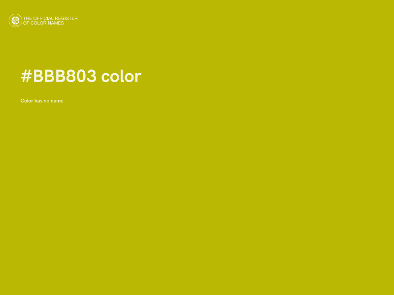 #BBB803 color image