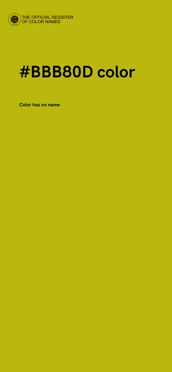 #BBB80D color image