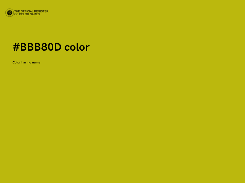 #BBB80D color image