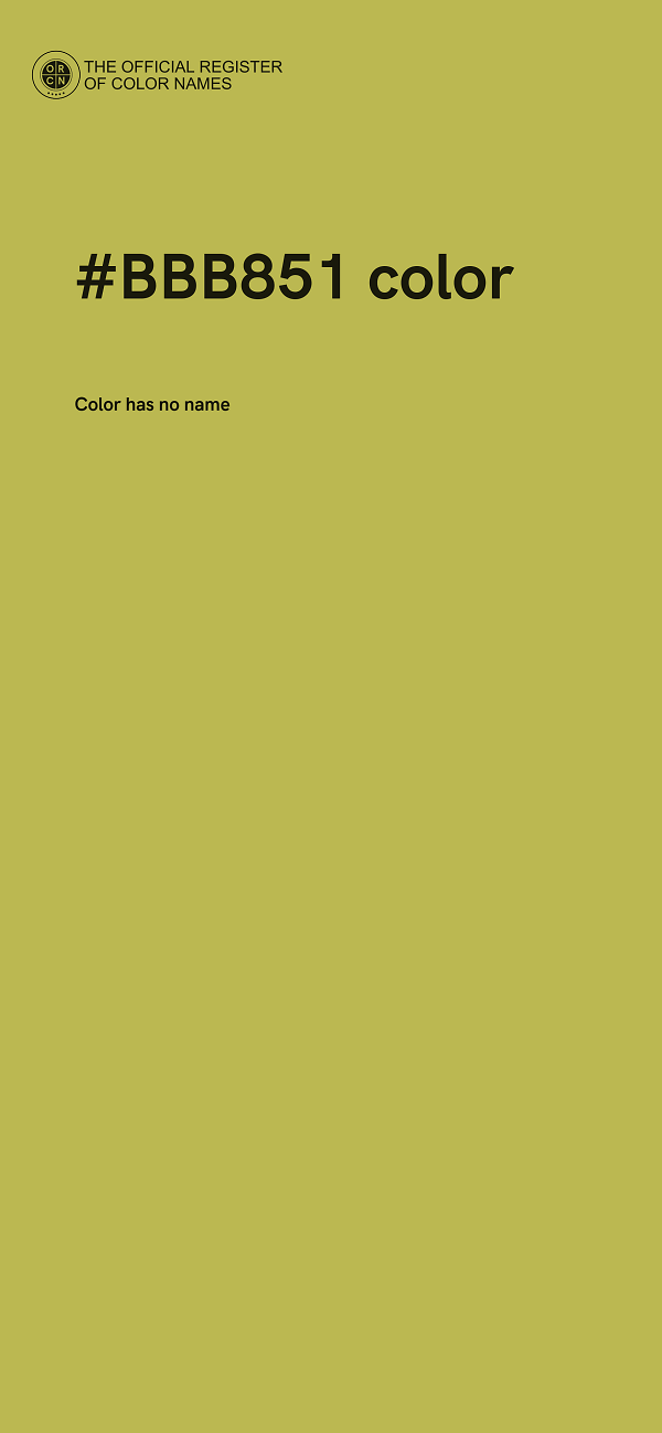 #BBB851 color image