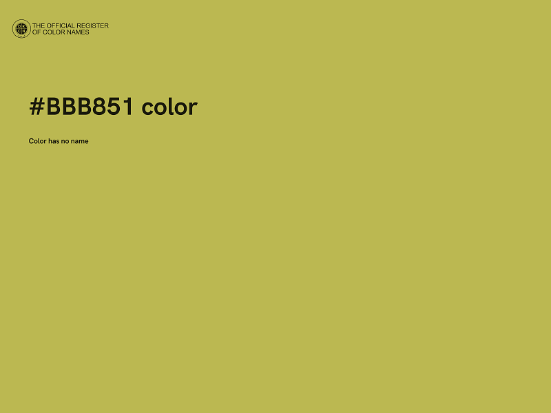 #BBB851 color image