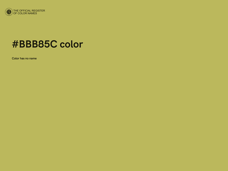 #BBB85C color image