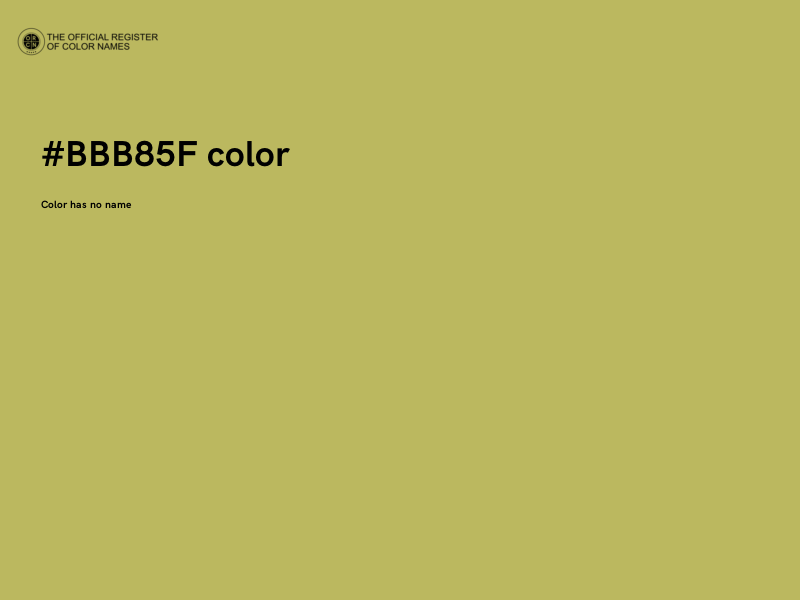 #BBB85F color image