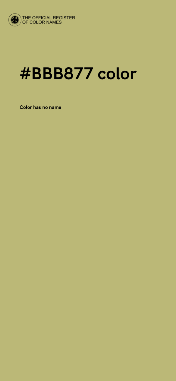 #BBB877 color image