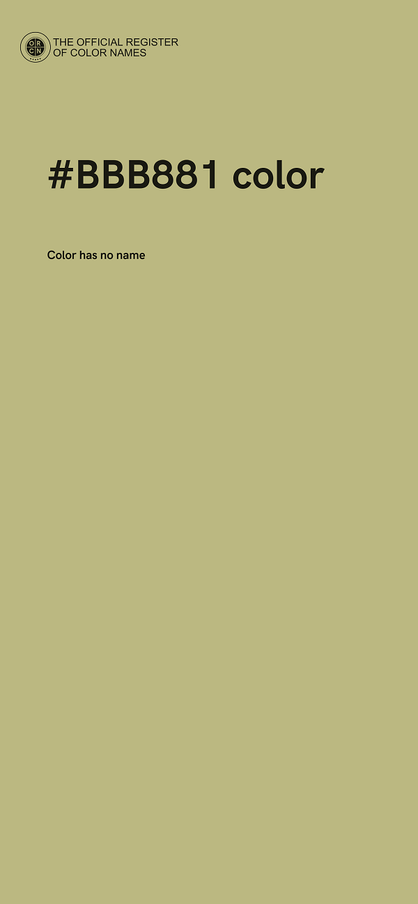 #BBB881 color image