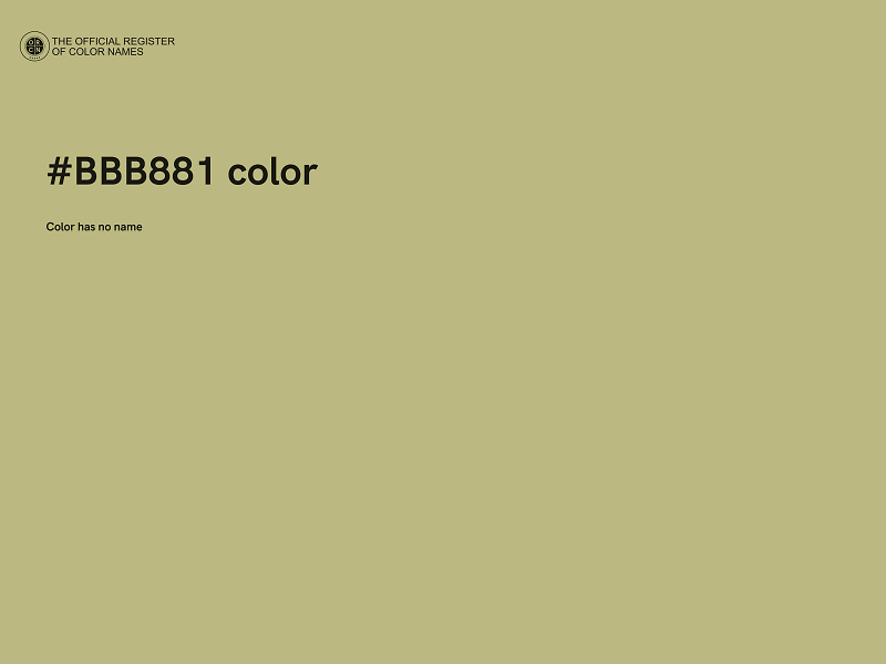 #BBB881 color image