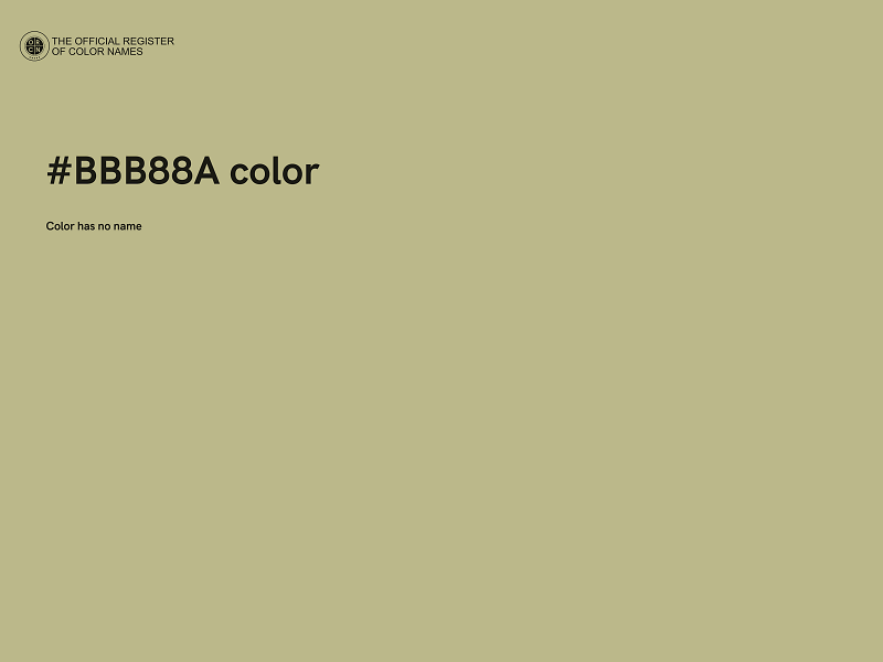 #BBB88A color image