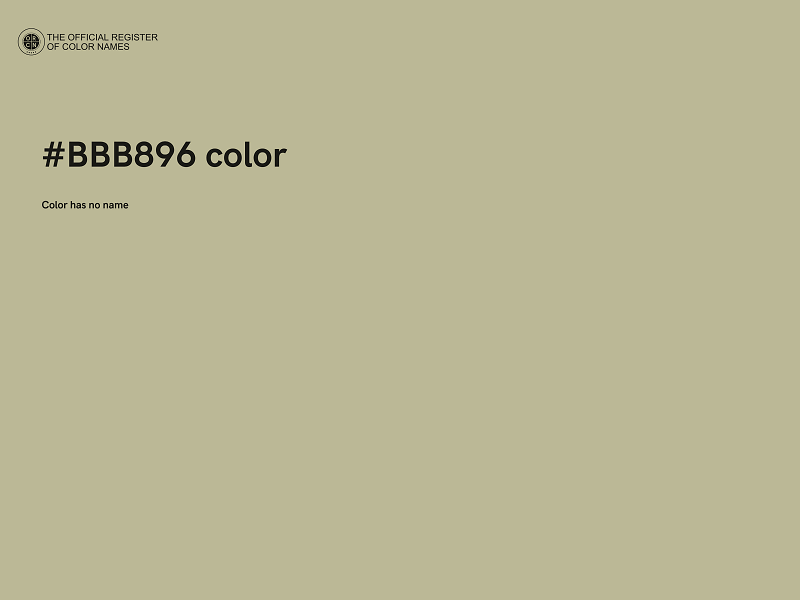 #BBB896 color image