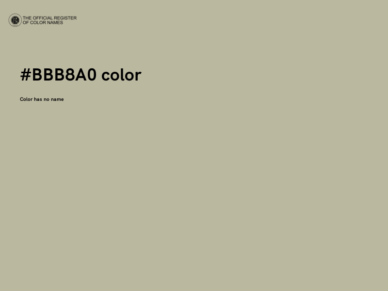 #BBB8A0 color image