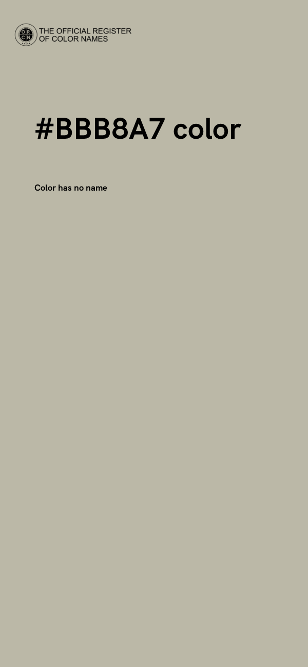 #BBB8A7 color image