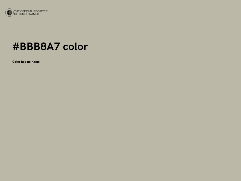 #BBB8A7 color image