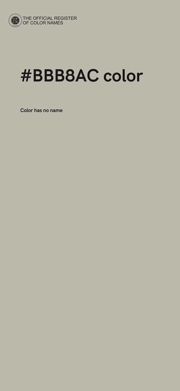 #BBB8AC color image