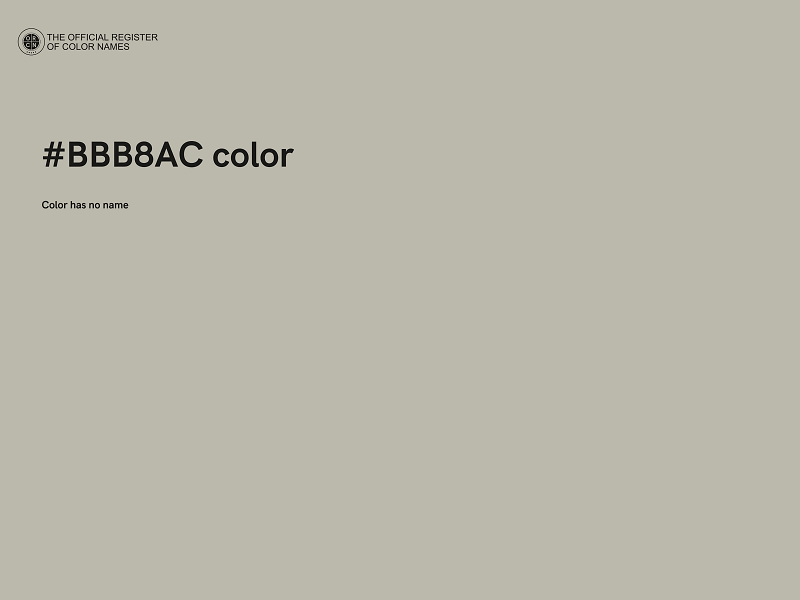 #BBB8AC color image