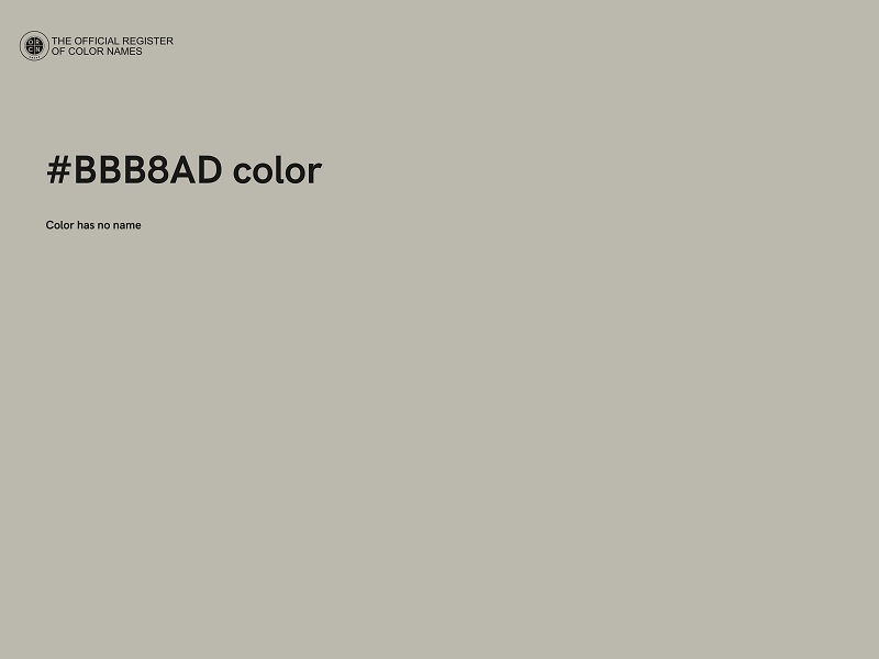 #BBB8AD color image