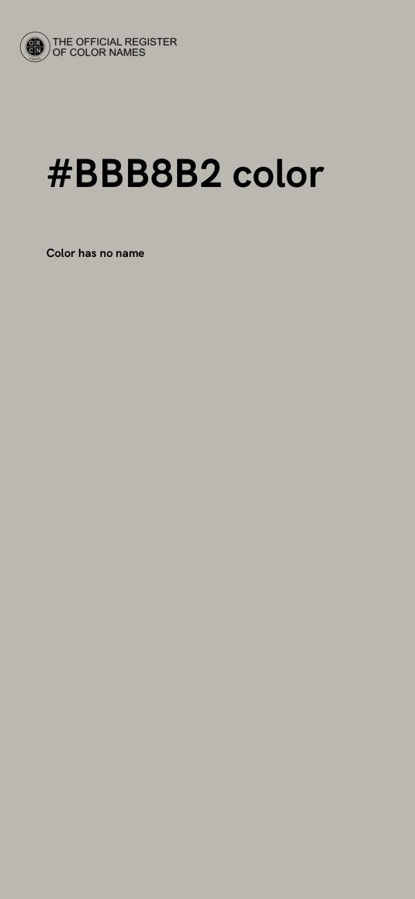 #BBB8B2 color image