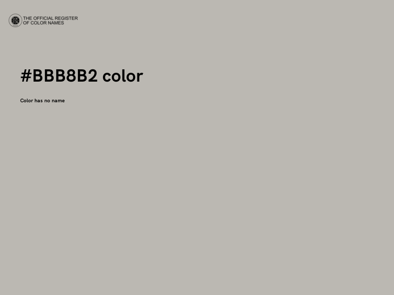 #BBB8B2 color image