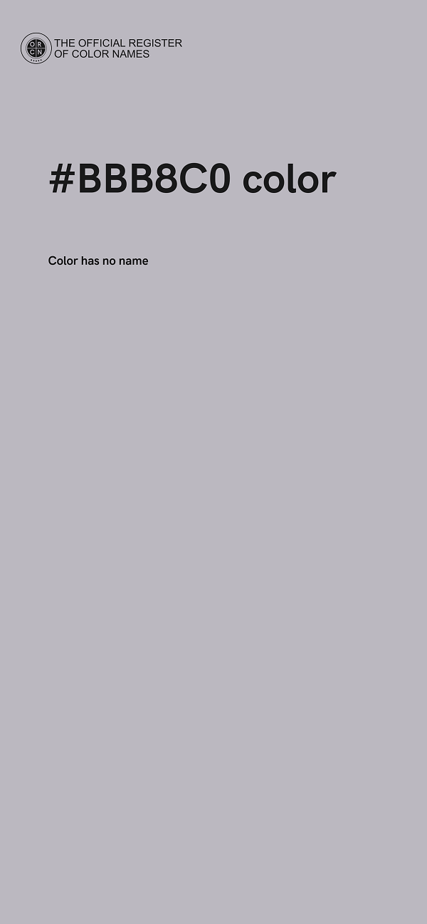 #BBB8C0 color image