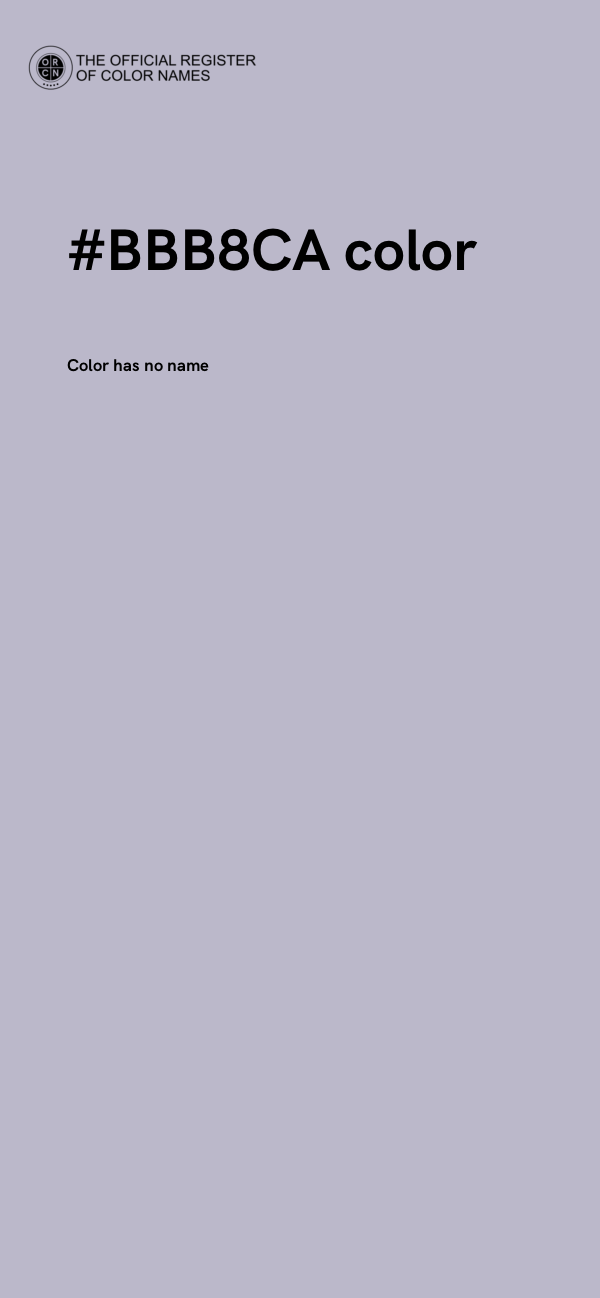 #BBB8CA color image