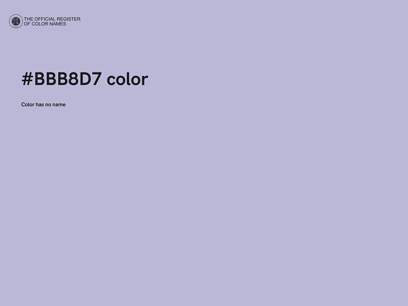 #BBB8D7 color image