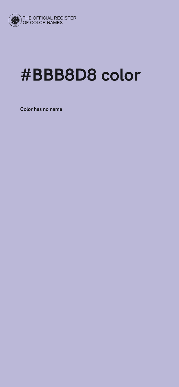 #BBB8D8 color image