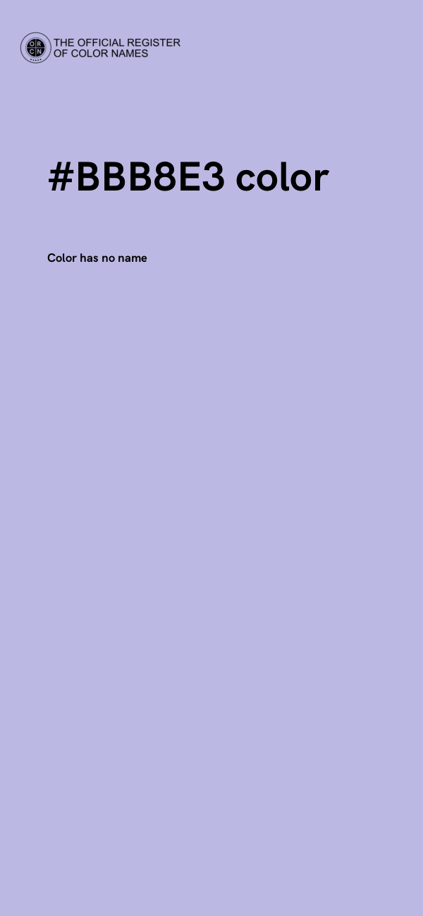 #BBB8E3 color image