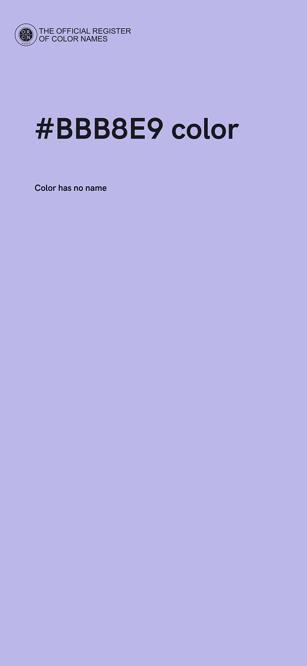 #BBB8E9 color image