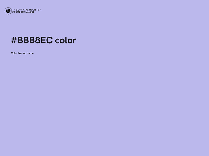 #BBB8EC color image