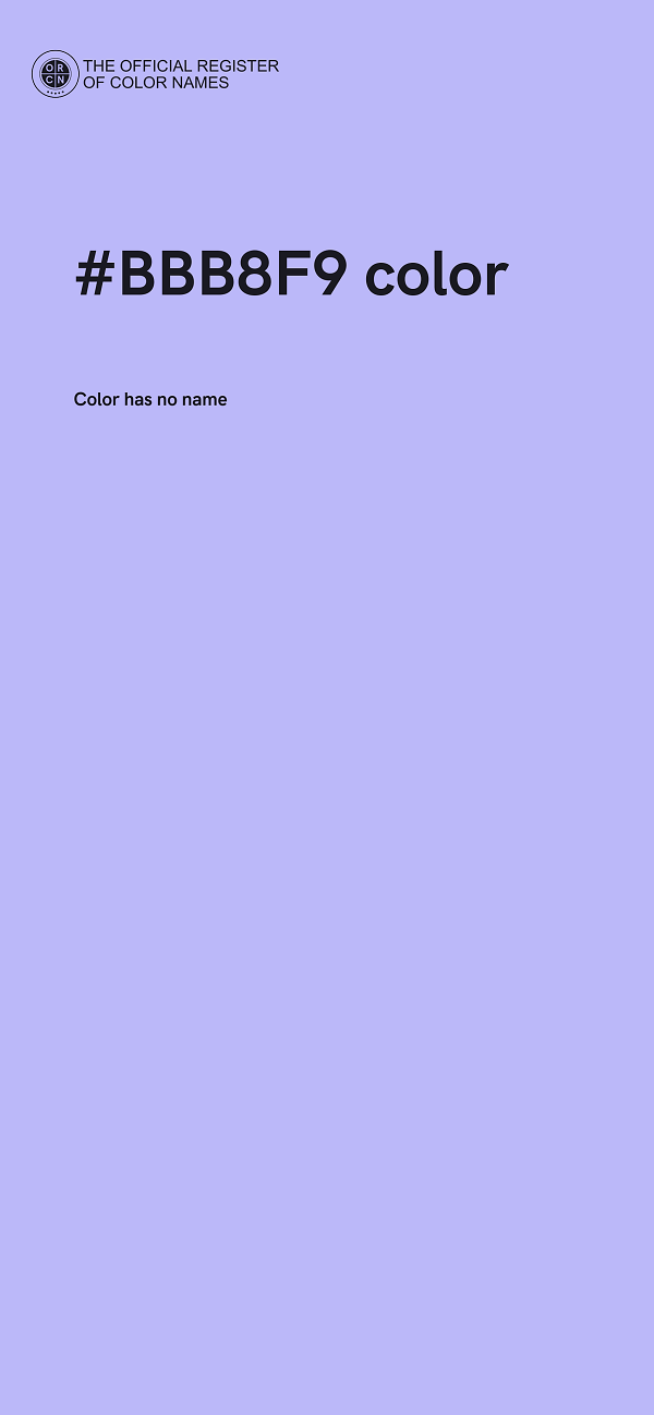 #BBB8F9 color image