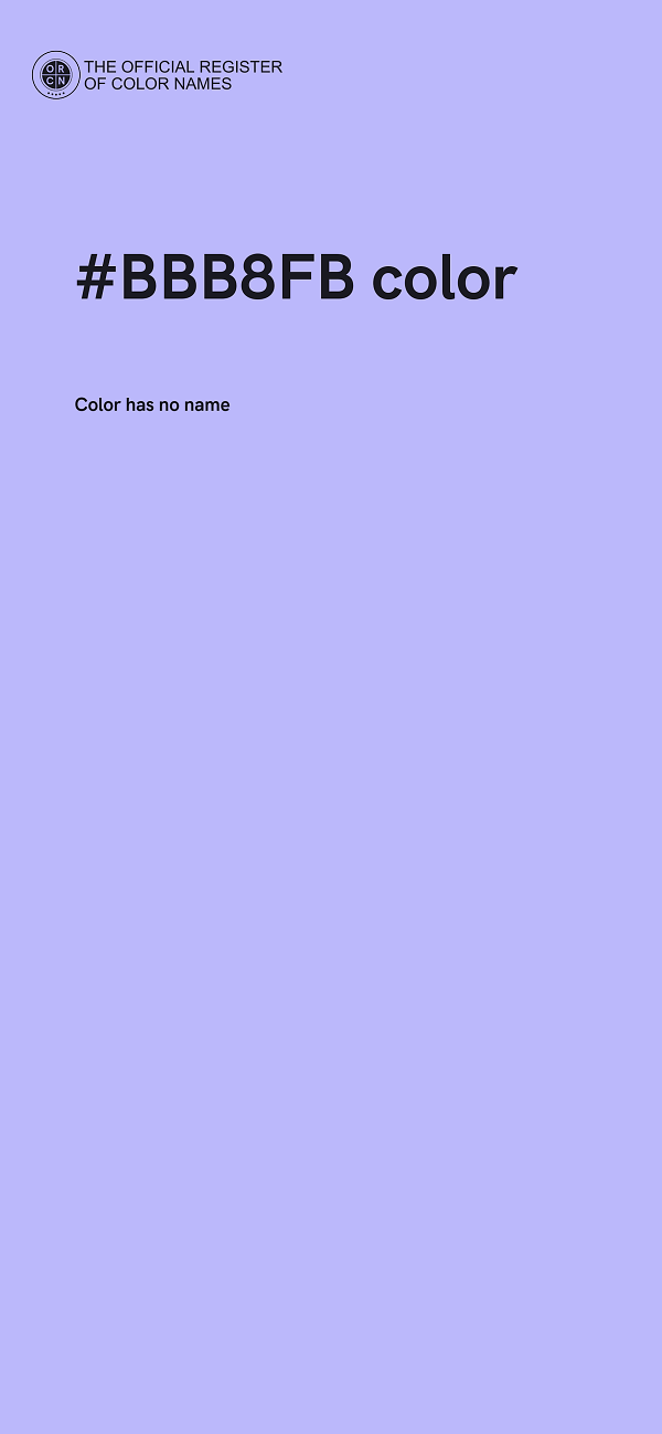 #BBB8FB color image
