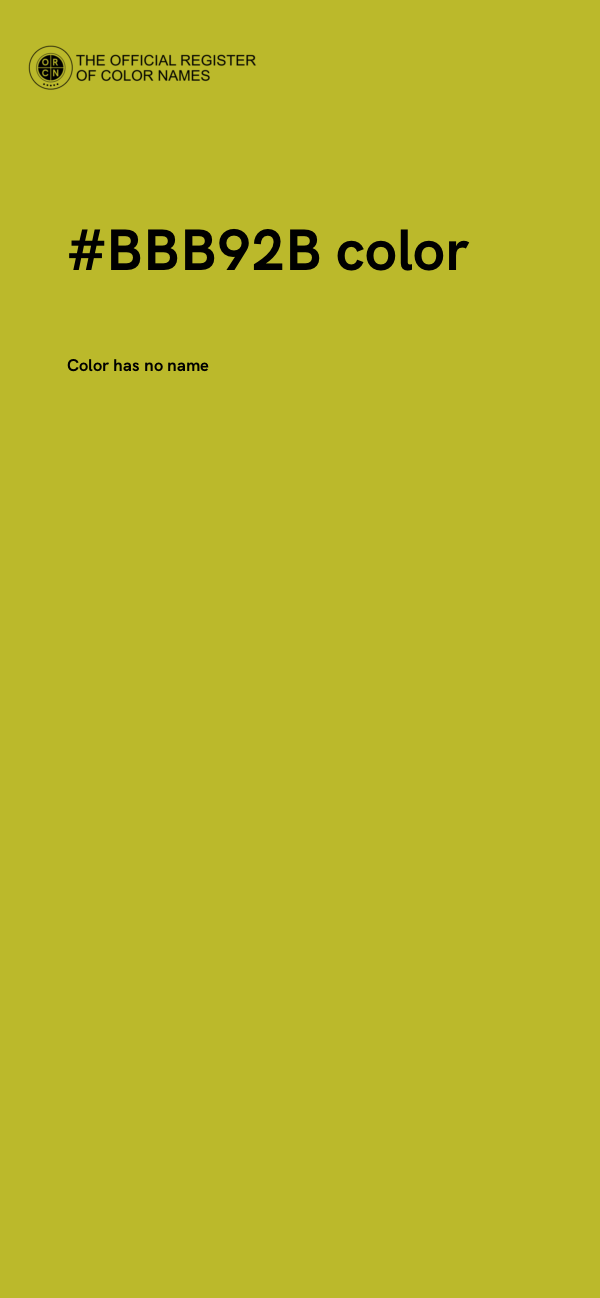 #BBB92B color image