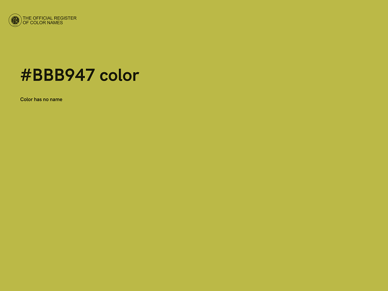 #BBB947 color image