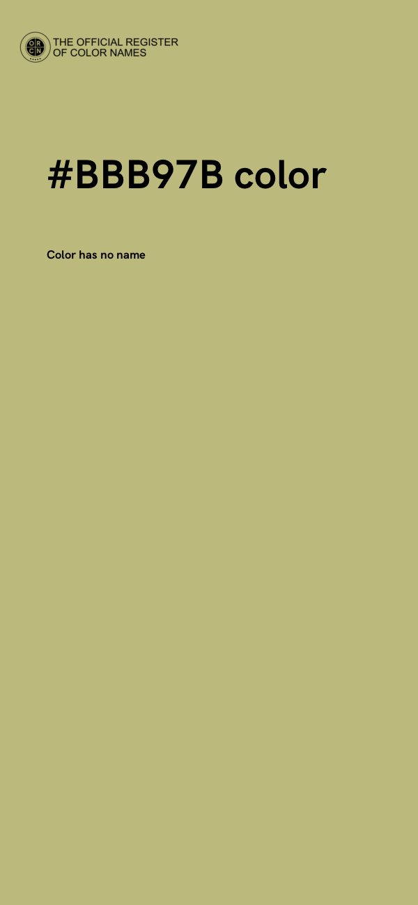 #BBB97B color image