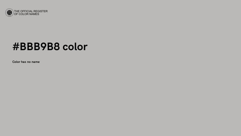 #BBB9B8 color image