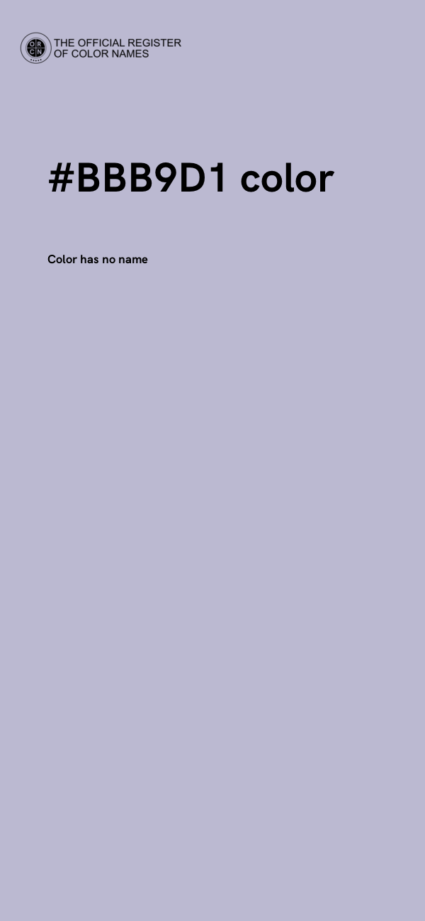 #BBB9D1 color image