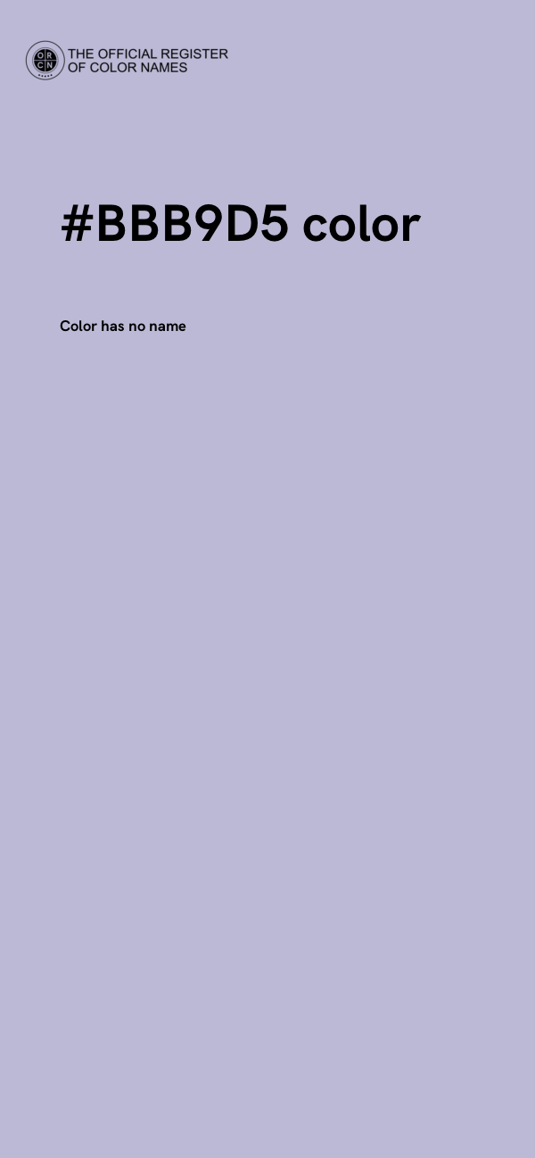 #BBB9D5 color image