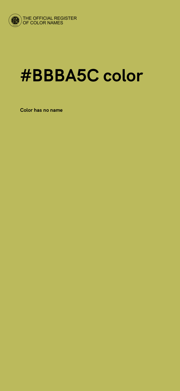 #BBBA5C color image