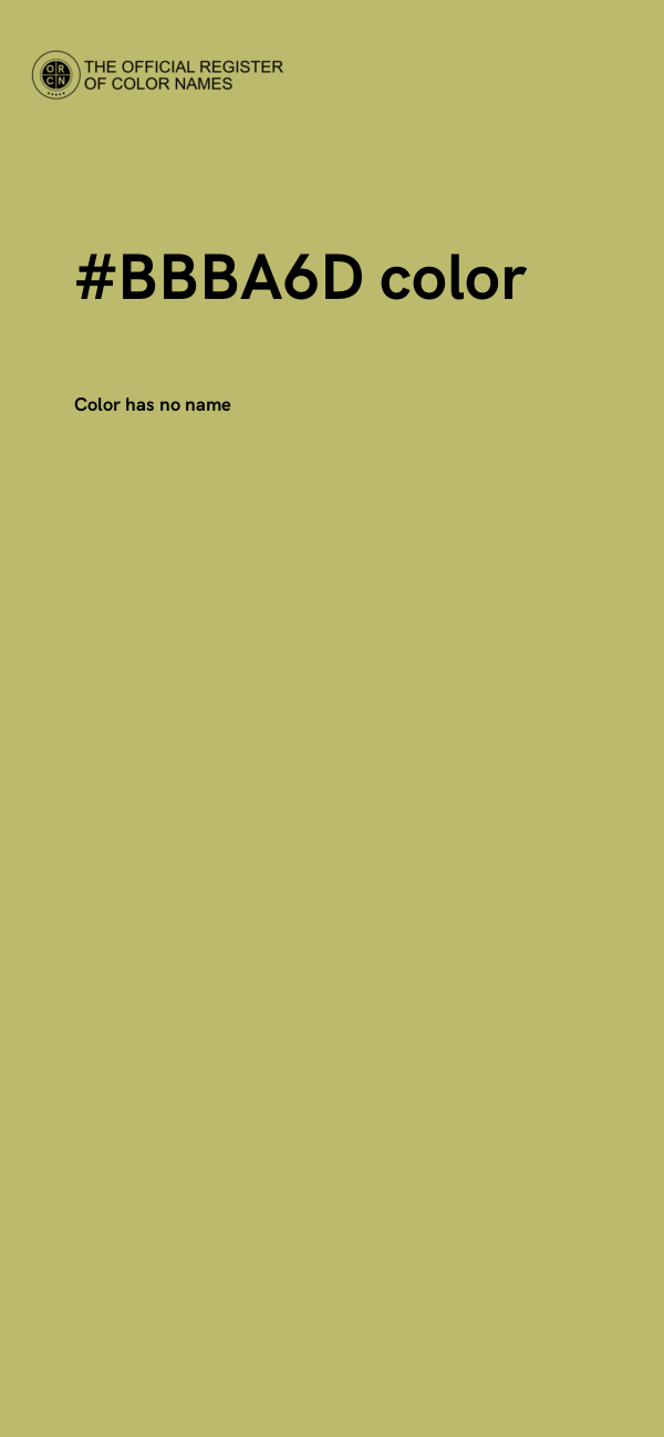 #BBBA6D color image