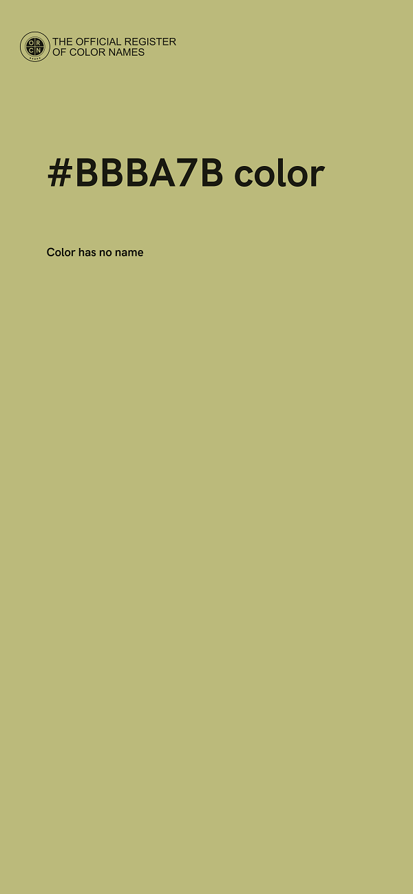 #BBBA7B color image