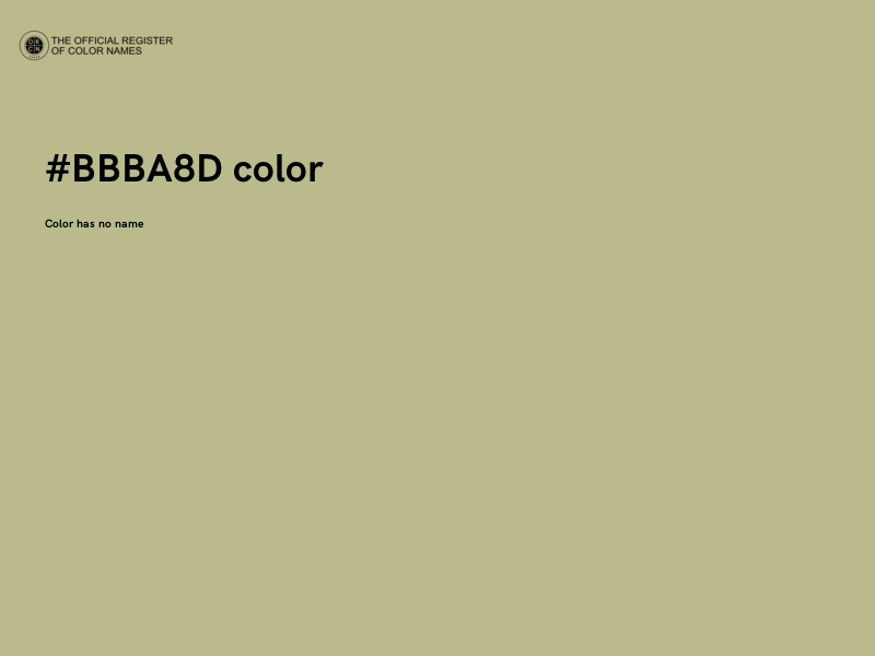 #BBBA8D color image