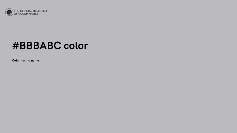 #BBBABC color image
