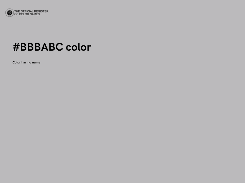 #BBBABC color image